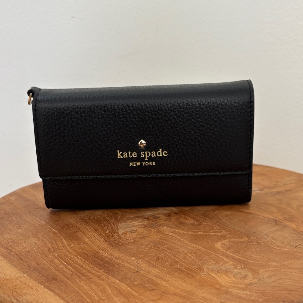 Kate Spade Black Textured Wallet